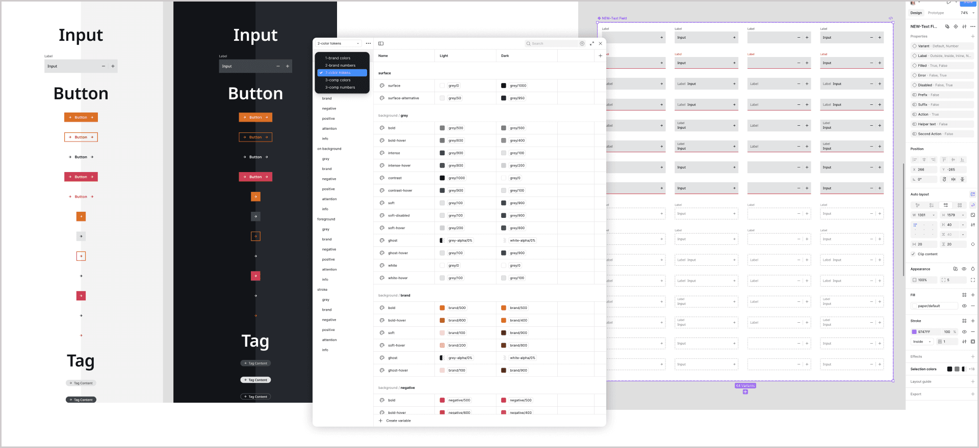 Snapshots from the new Bauder design system draft, featuring usability and accessibility enhancements